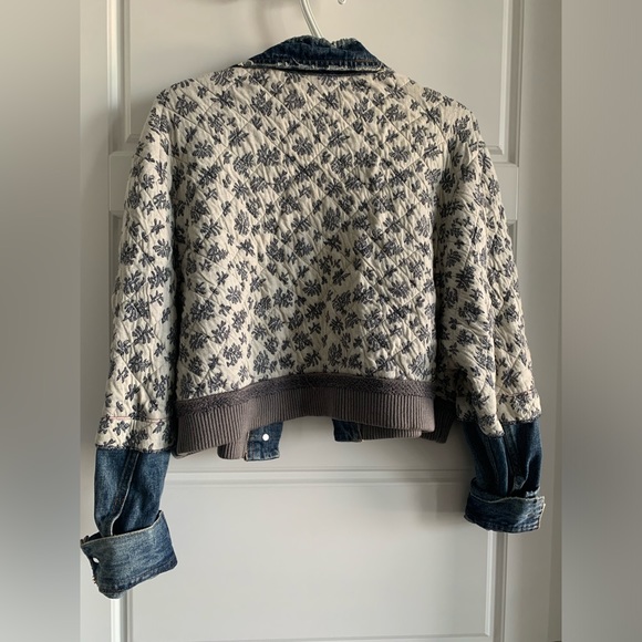 Free People Ditsy Denim Jacket XS/S - Picture 7 of 9